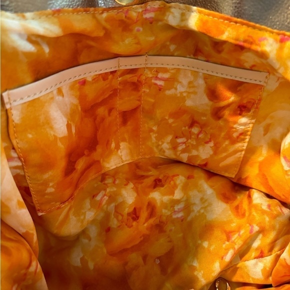 Marc Fisher Bronze Metallic & Gold Sequin Basket Weave Faux Leather Shoulder Bag - Picture 10 of 12